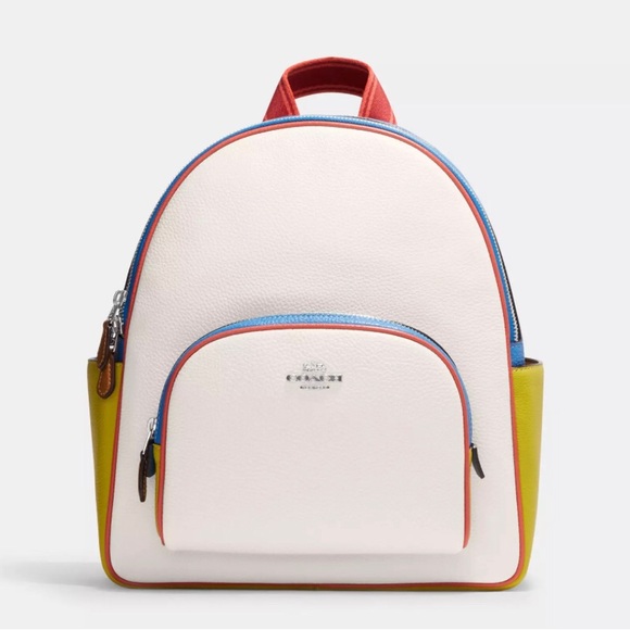 Coach Court Backpack In Color-block - Picture 3 of 8